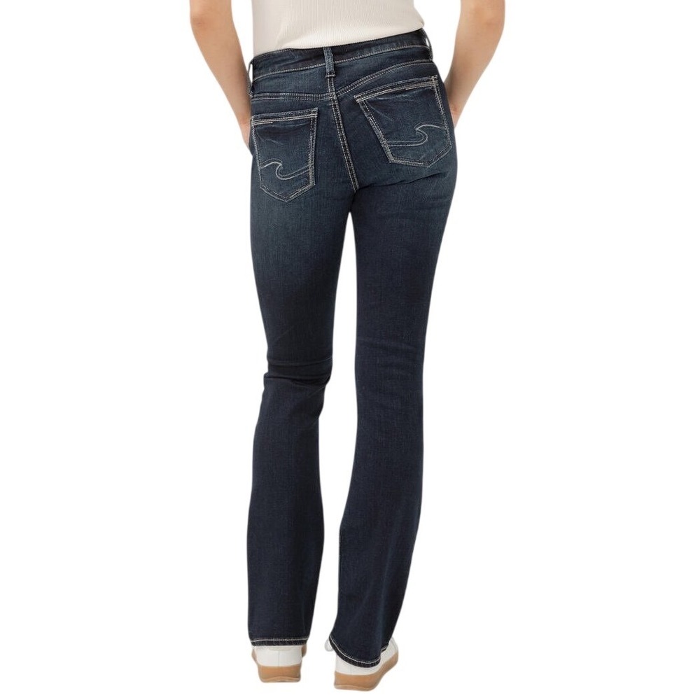Silver Jeans Co Womens Suki Mid Rise Slim Bootcut Jeans Dark Wash Denim Size 18 - Picture 2 of 14